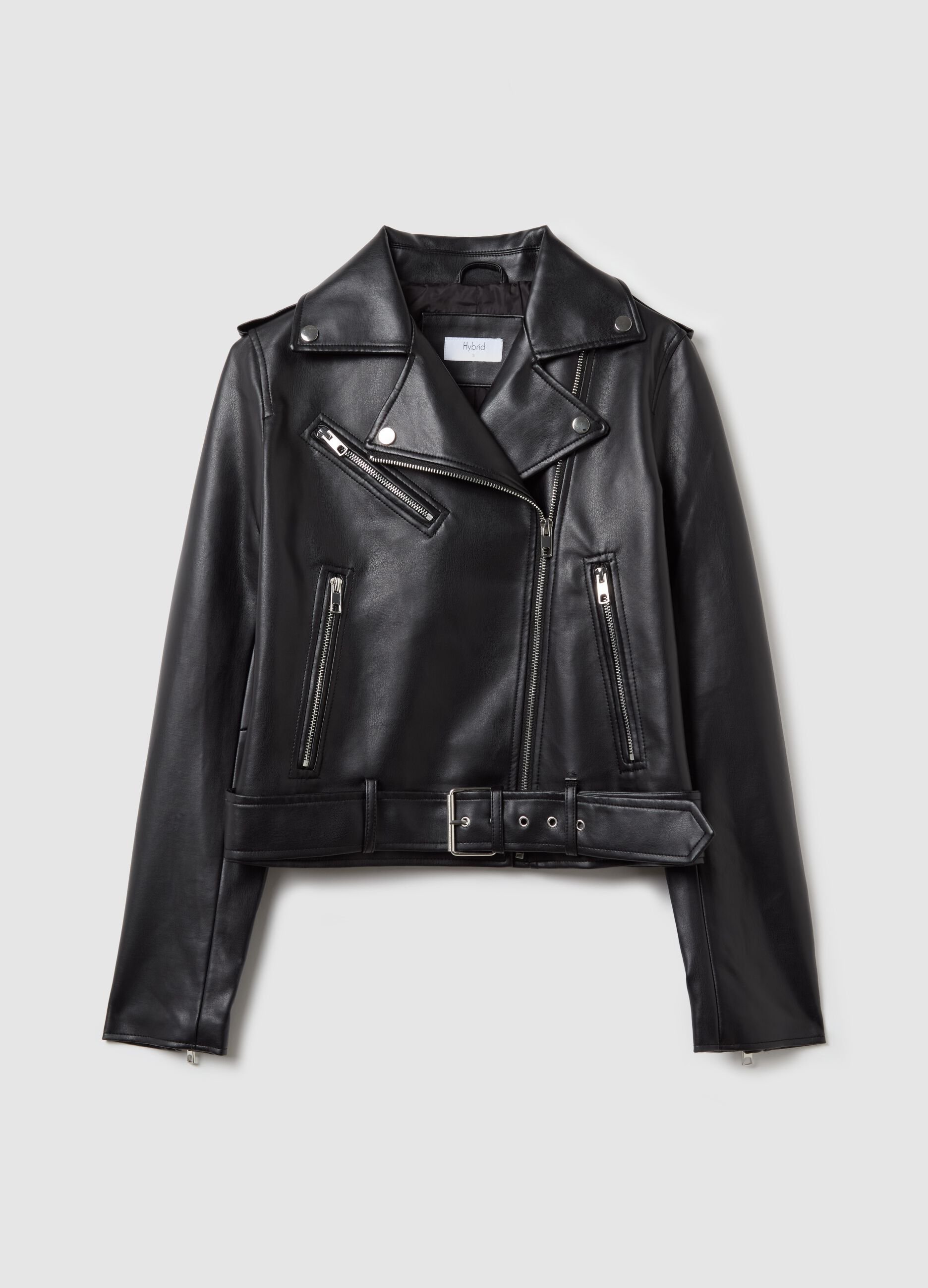 Biker jacket with zip