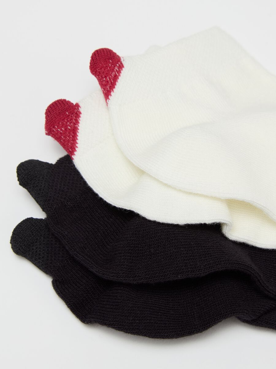Two-pair pack sneaker liners with heart detail_1