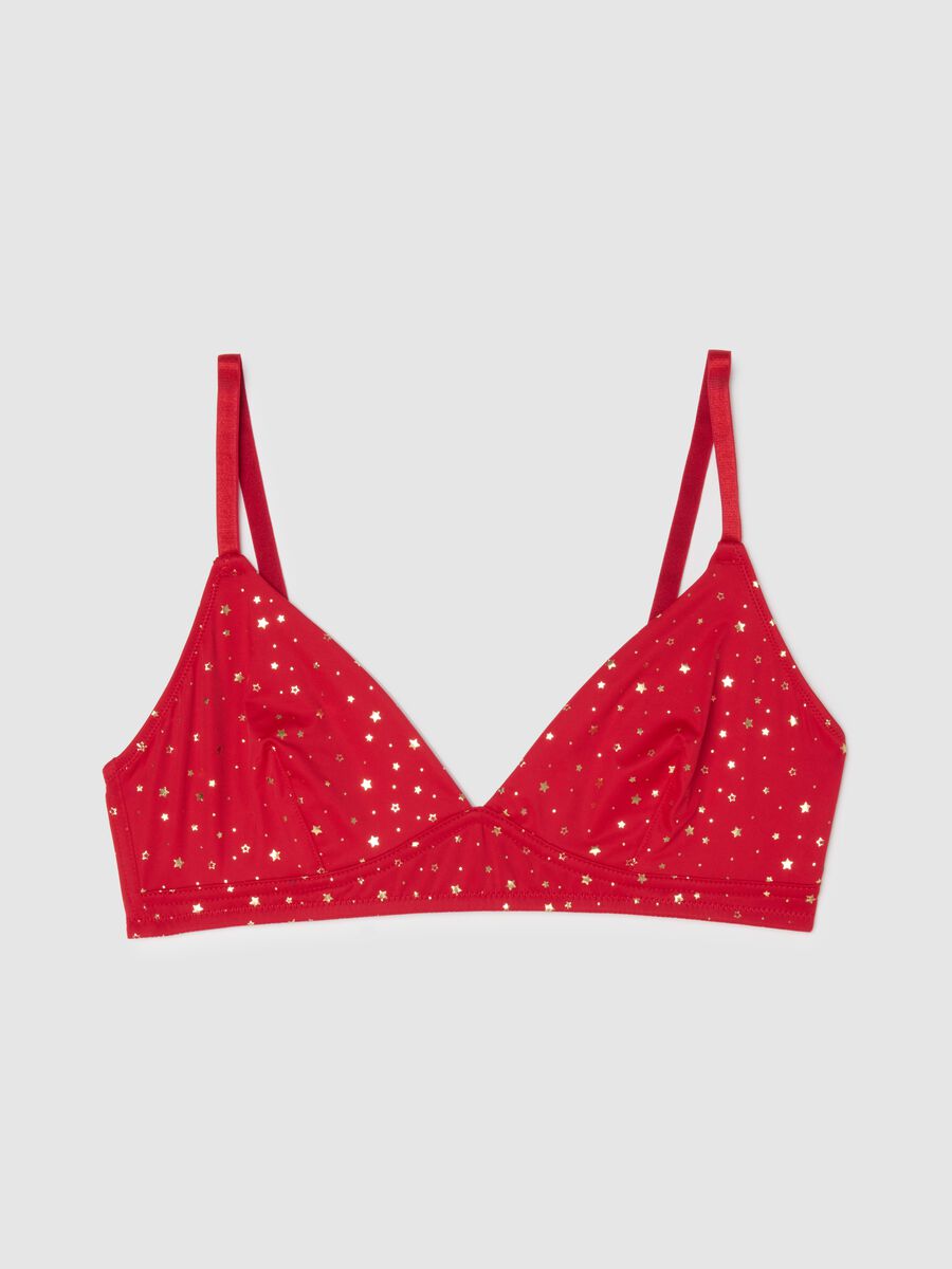Red Triangle Bra with Stars_4