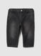 Children's black pure cotton trousers regular fit_0