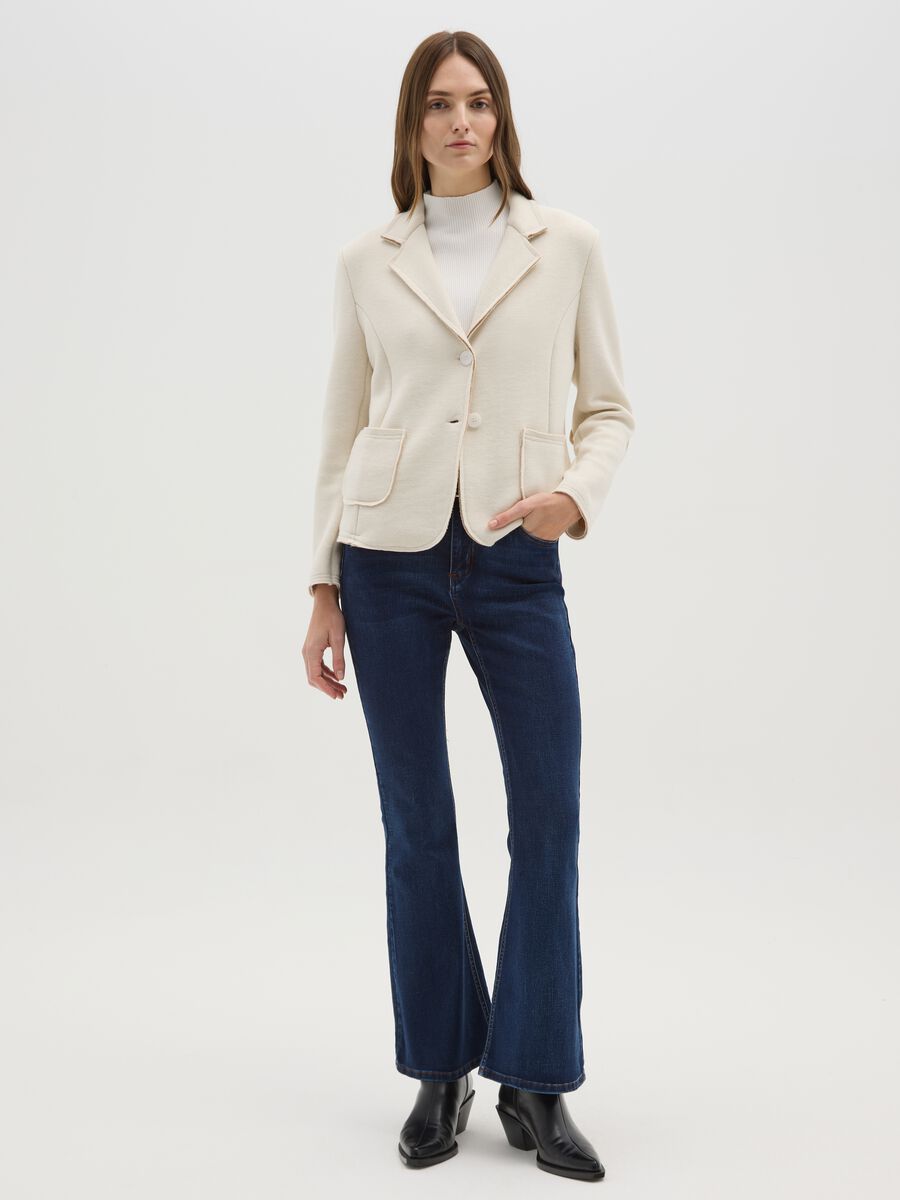 Giacca beige con tasche_1