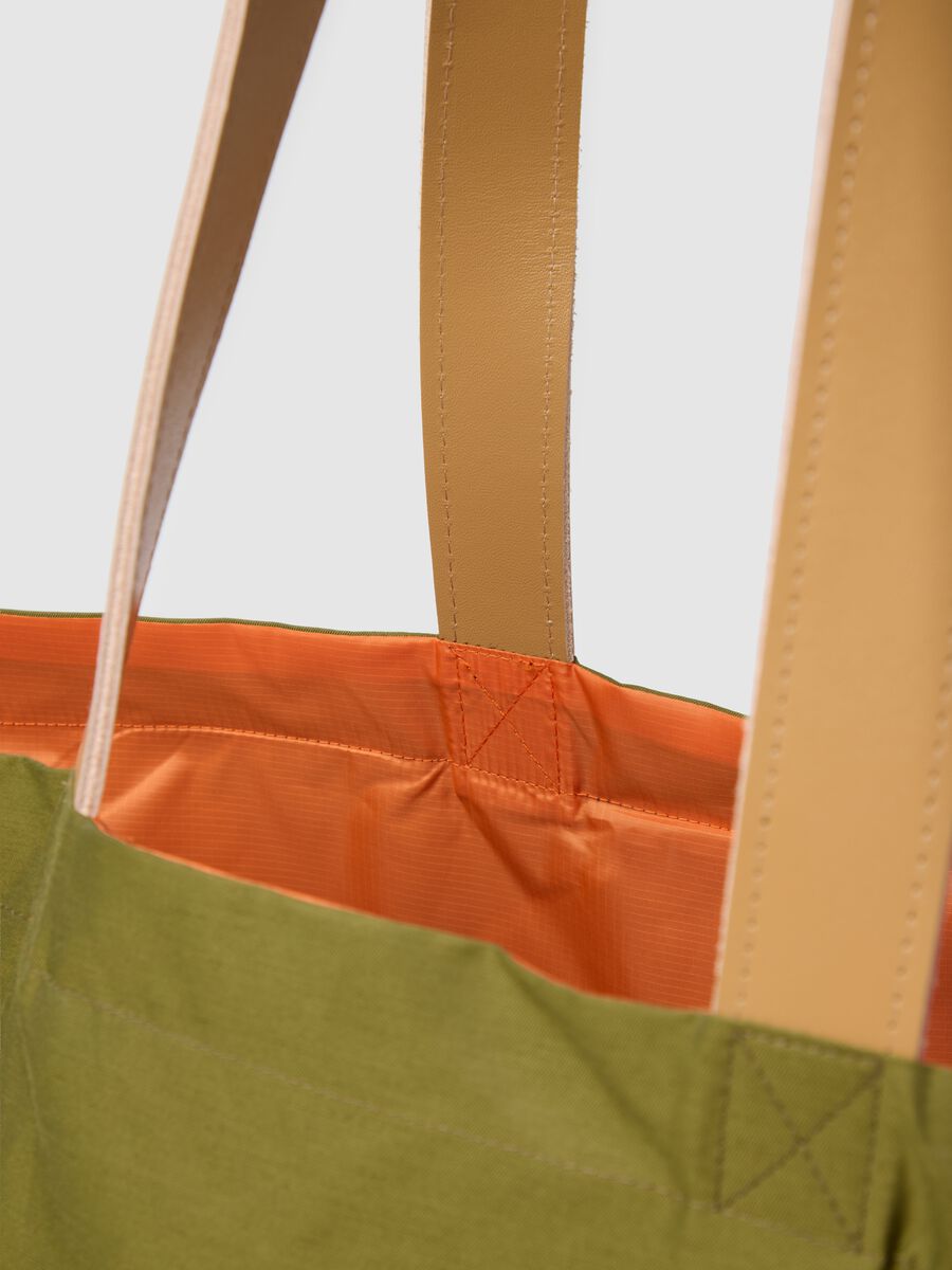 Green shopper with beige handles OVS_2