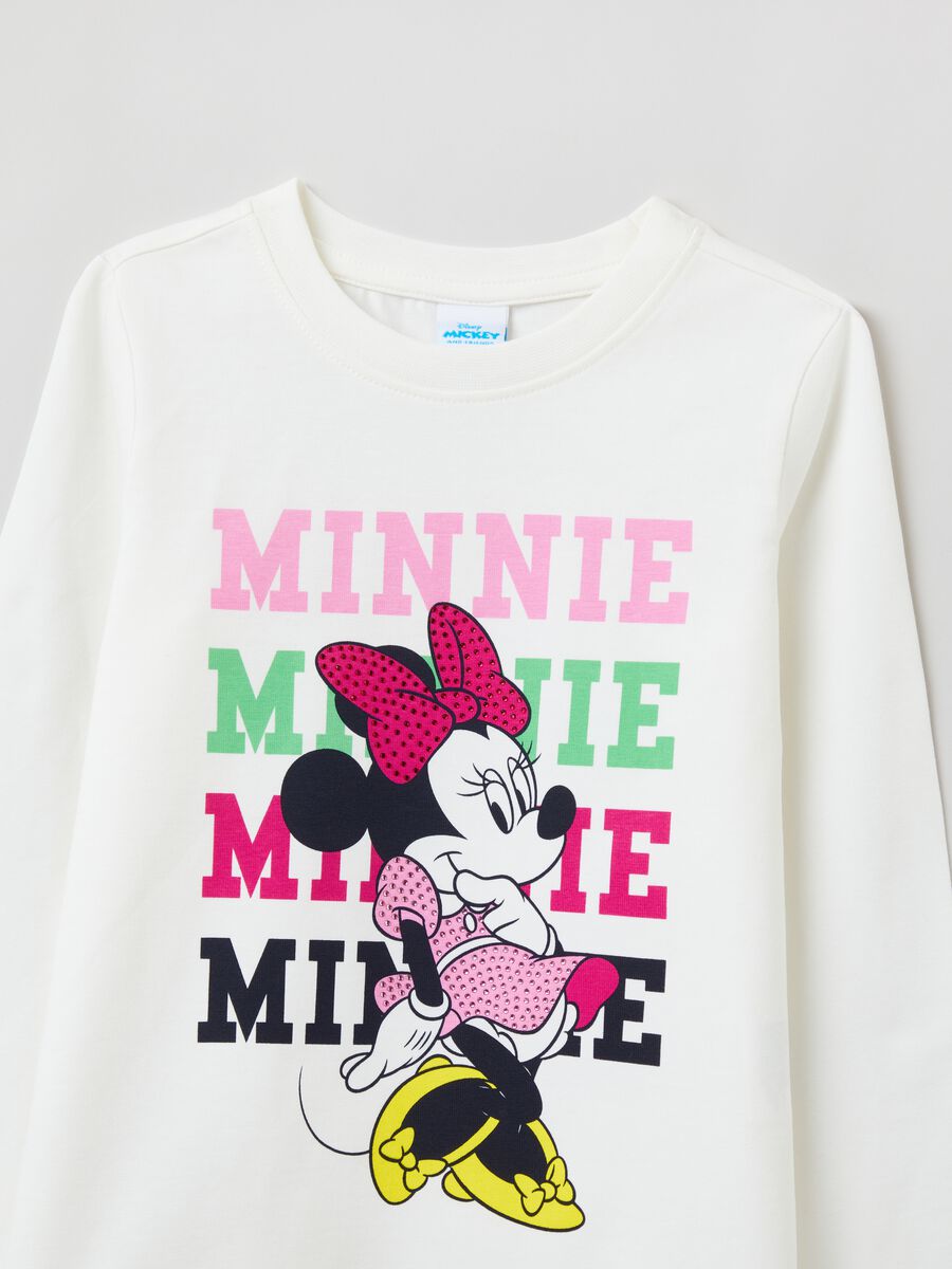 T-shirt a maniche lunghe con stampa Minnie_2