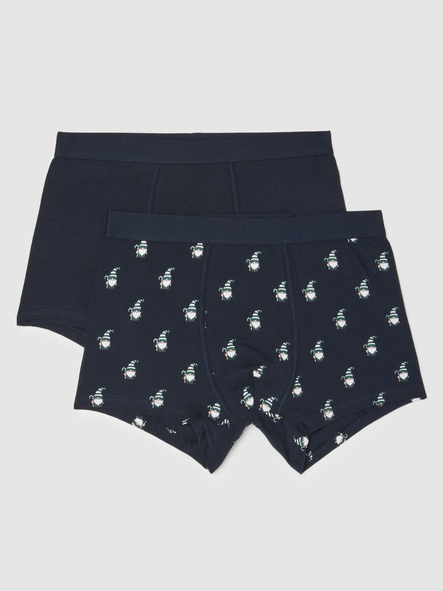 Twin-pack regular fit blue stretch cotton boxers_0