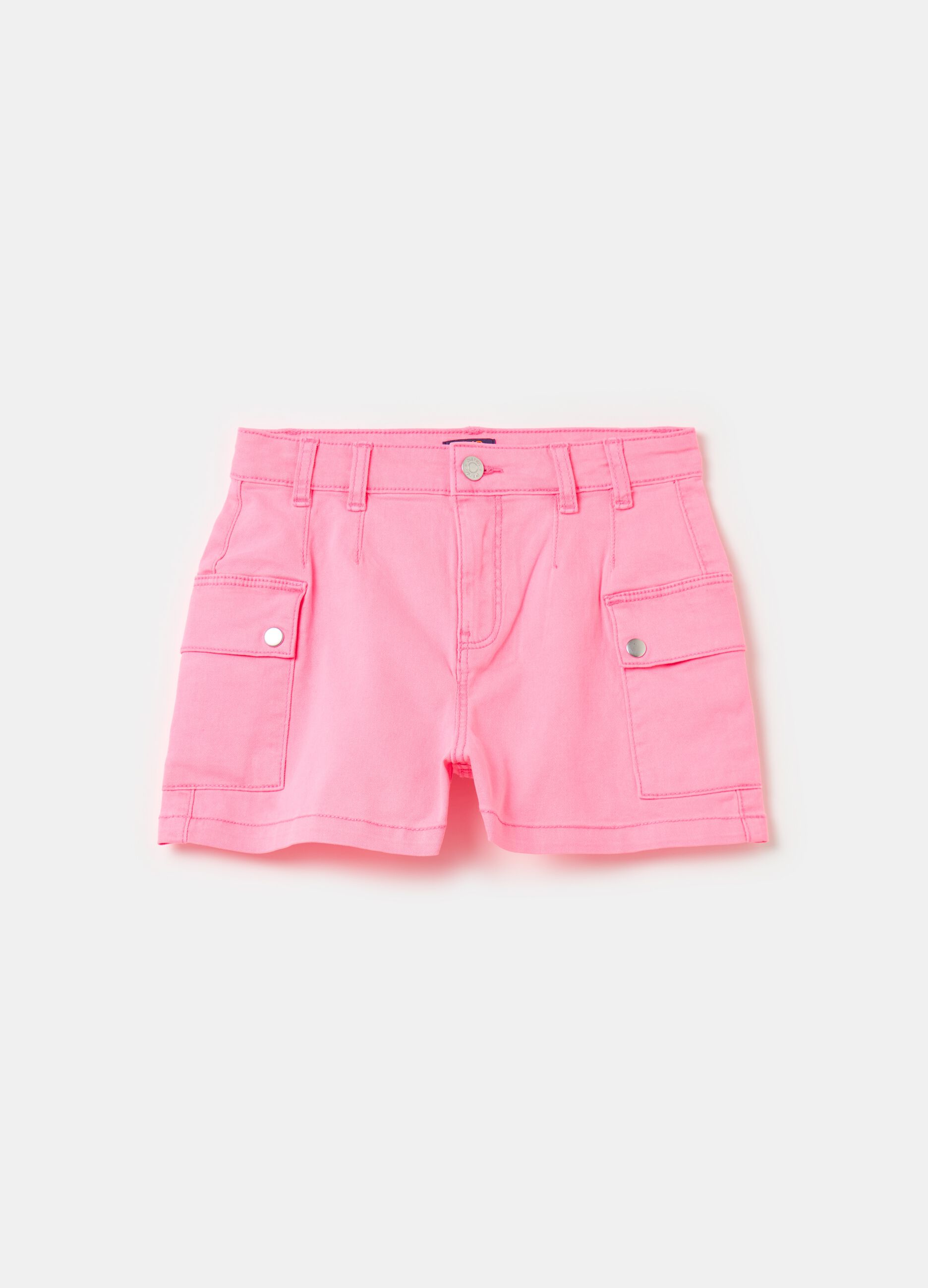 Cargo shorts in stretch cotton