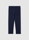 Girls' Blue Cotton Blend Skinny Leggings_3