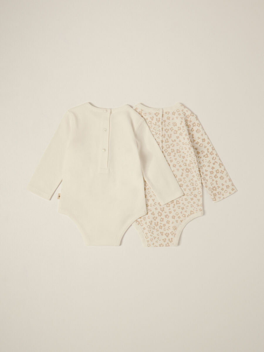 White and beige cotton bodysuit bipack_1