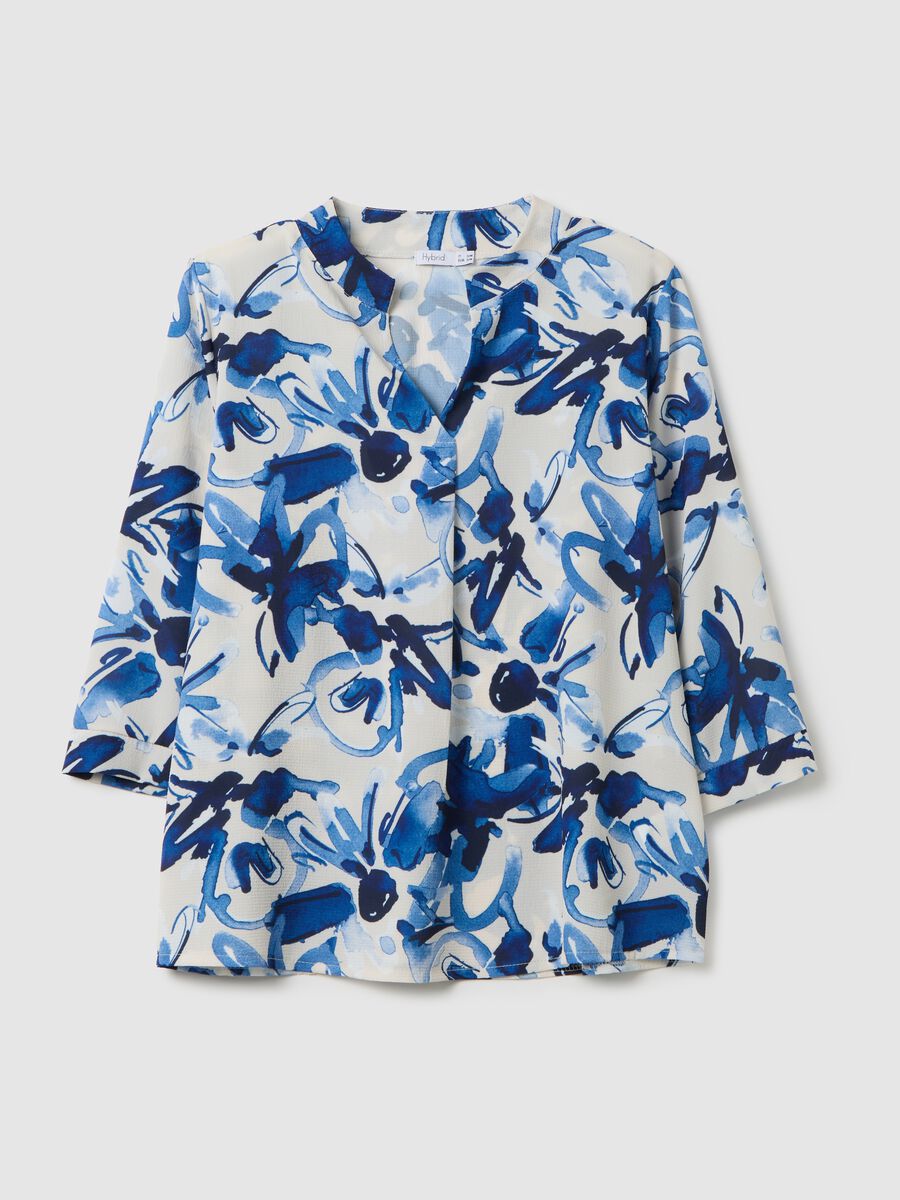 Women's regular fit multicolour blouse with pattern_4