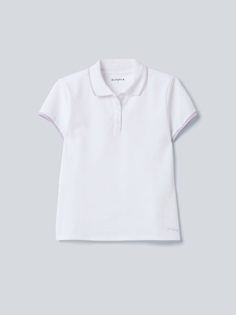 White ALTAVIA COURT sports polo in stretch cotton_4