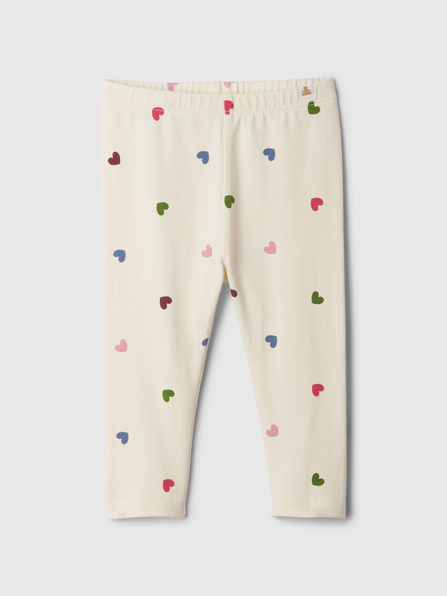 Printed stretch cotton leggings_0