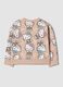 Felpa rosa in cotone elasticizzato con fantasia Hello Kitty per bambina_1