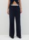 Blue Check Wide Leg Trousers_1
