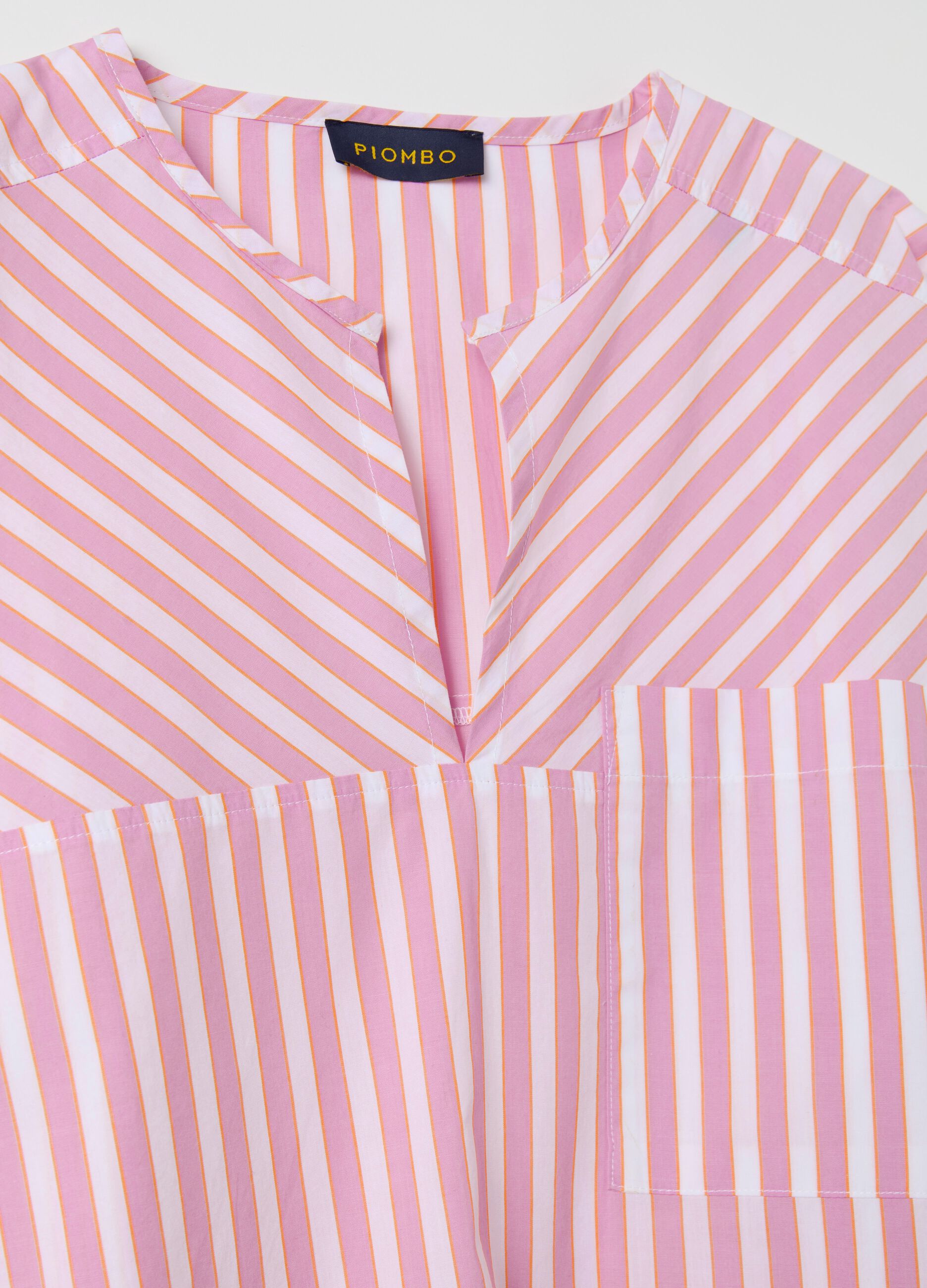 Blusa in popeline a righe