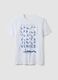 White pure cotton T-shirt with front print, regular fit_4