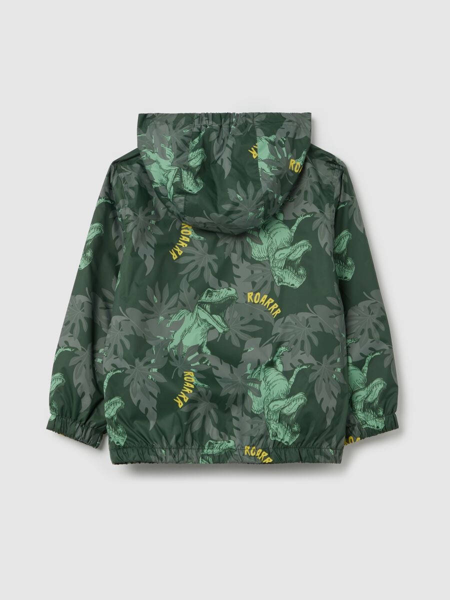 Waterproof jacket with hood and print_1