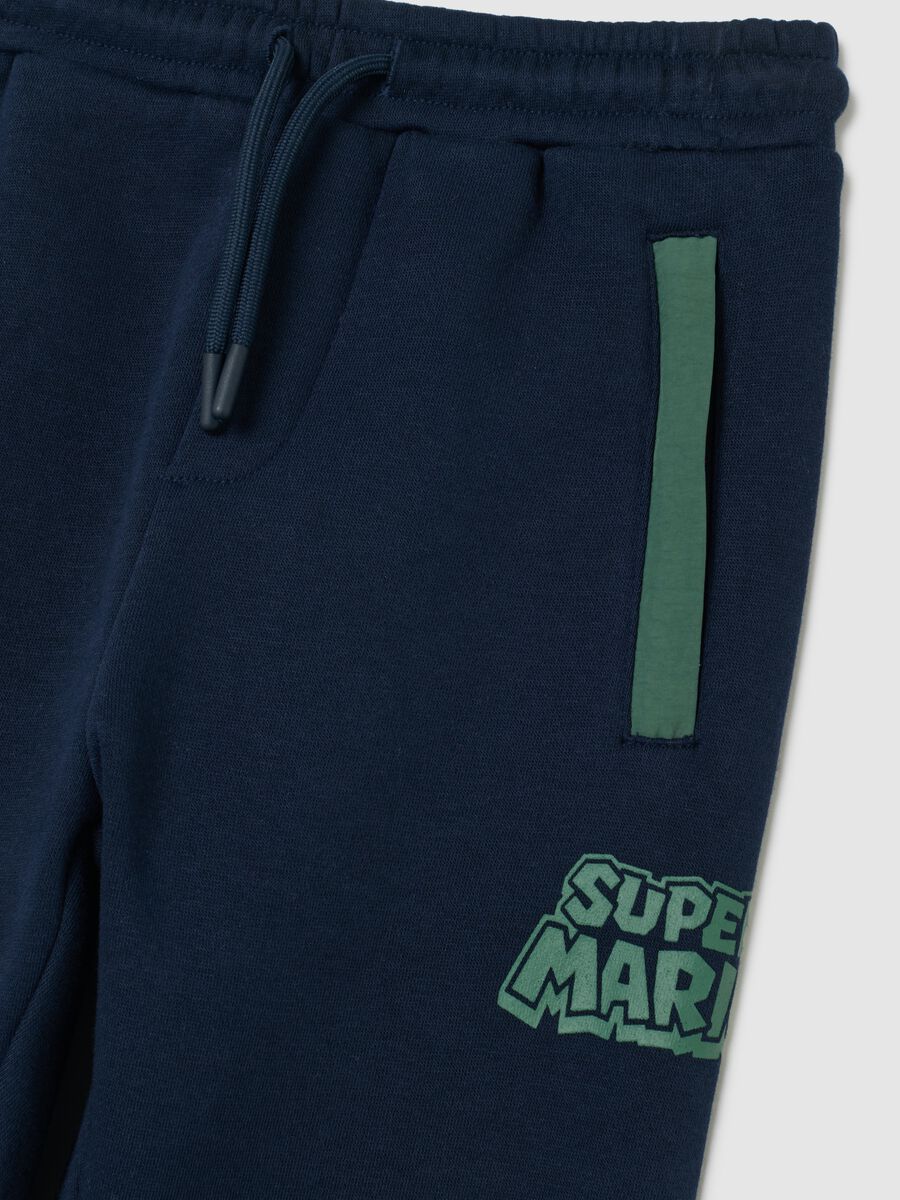 Children's multicoloured regular fit cotton blend joggers with print_2