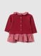 Baby girl's red pure cotton dress with regular fit_1