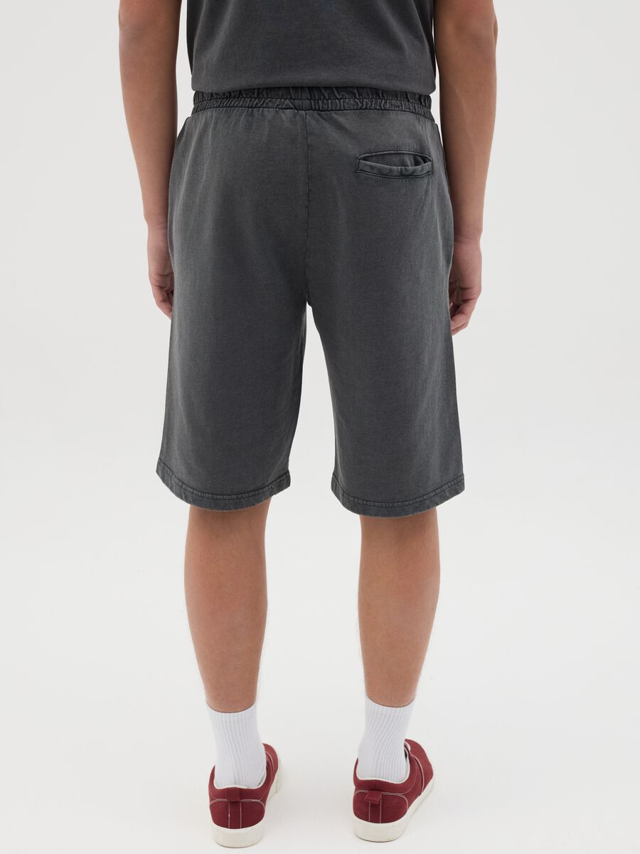 Men's Grey Chicago Bulls Cotton Sports Shorts_3