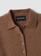 Maglia marrone in pura lana con girocollo_5