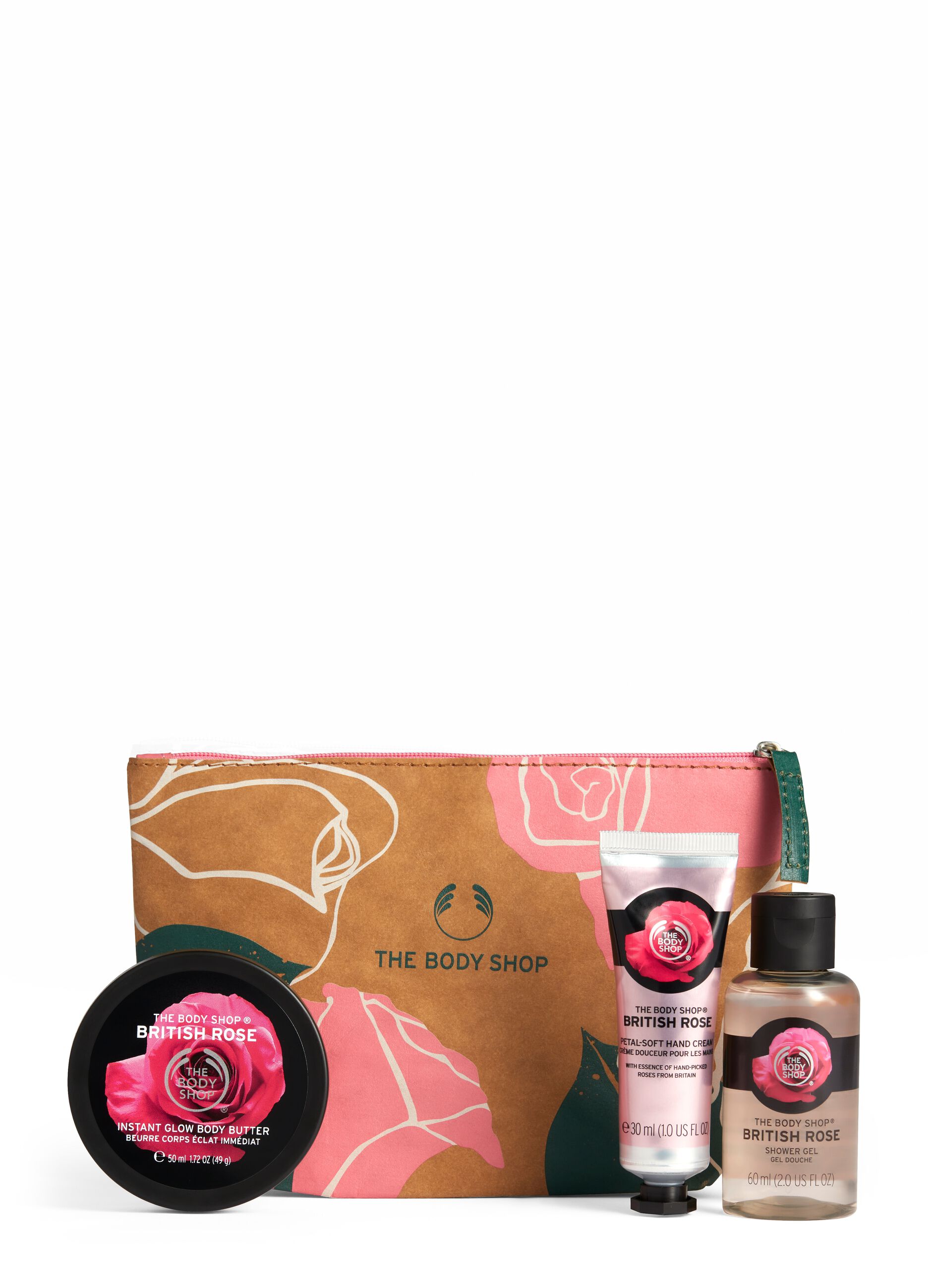 The Body Shop British Rose body care gift bag