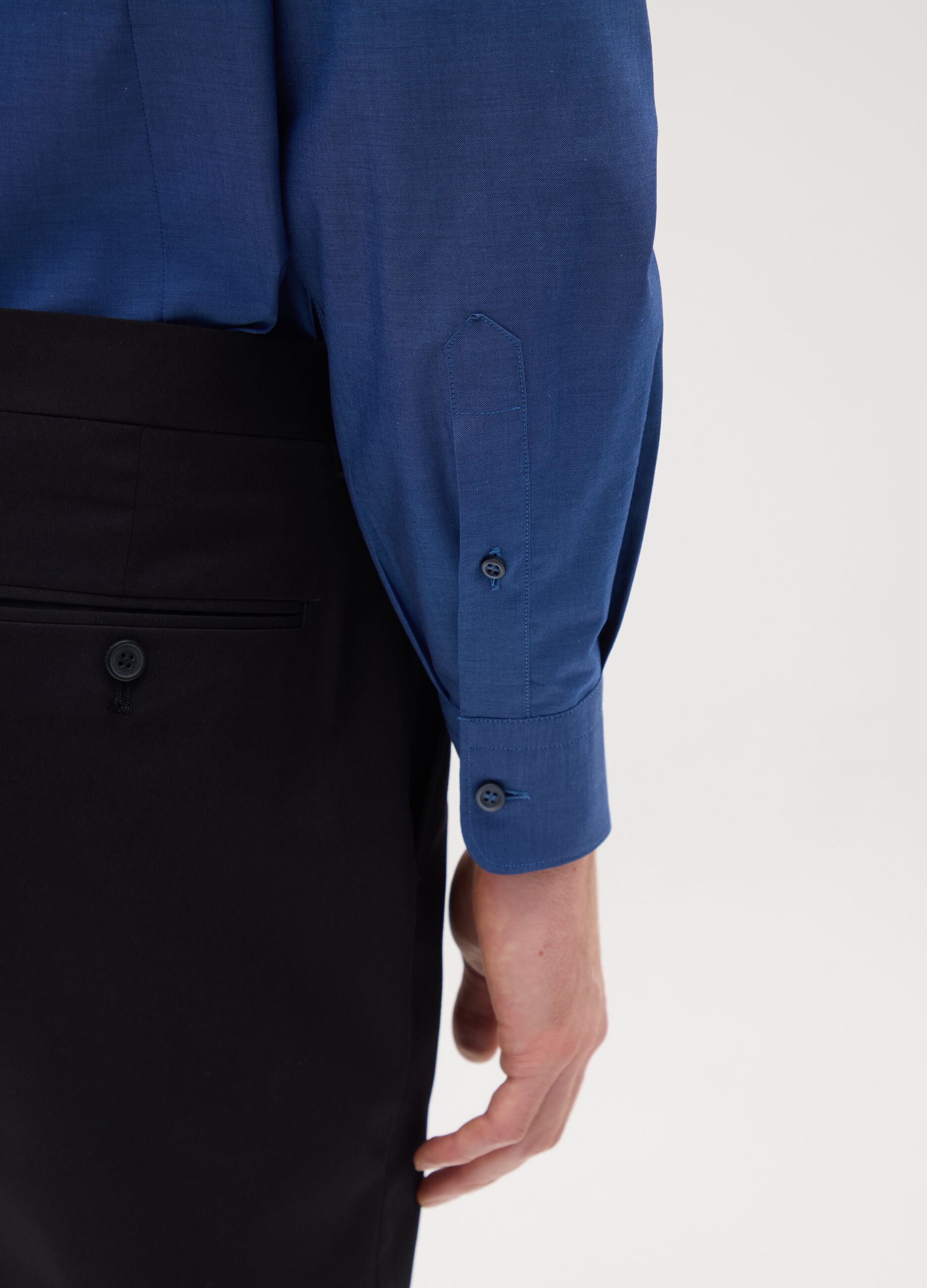 Slim Blue Cotton Shirt