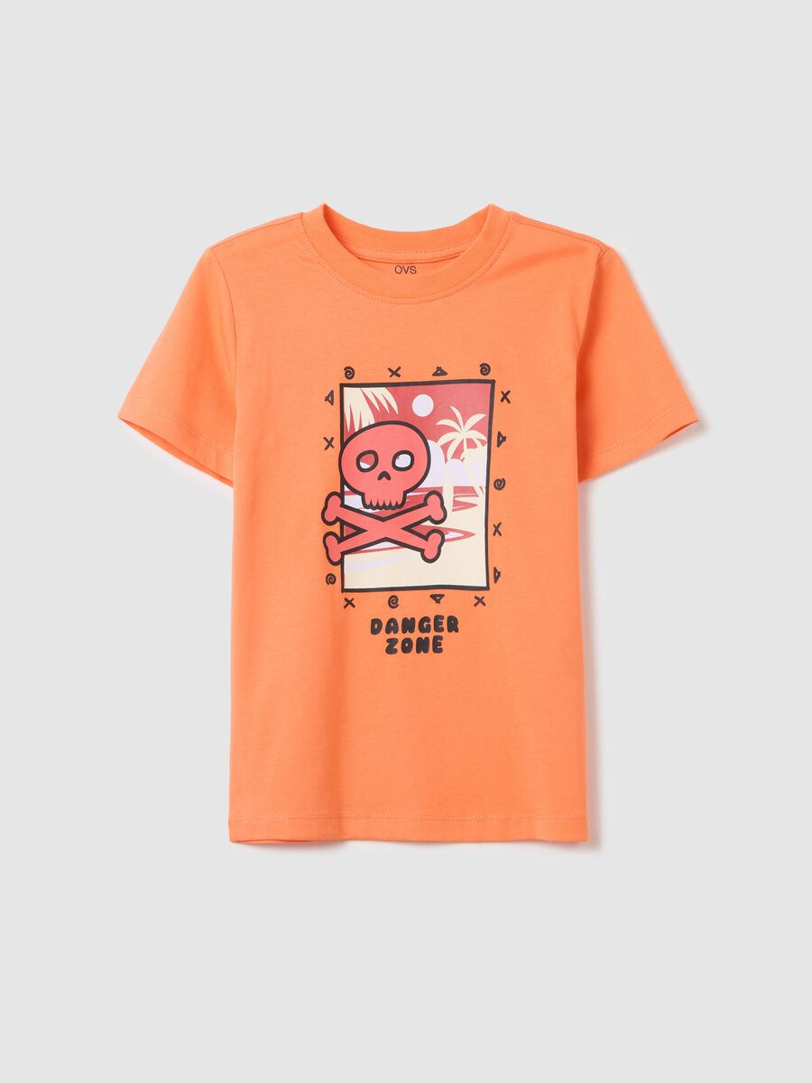 Cotton T-shirt with print_0