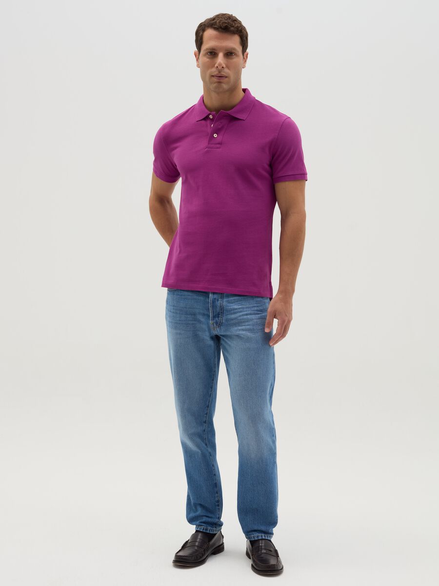 Slim-fit polo shirt in organic cotton_1