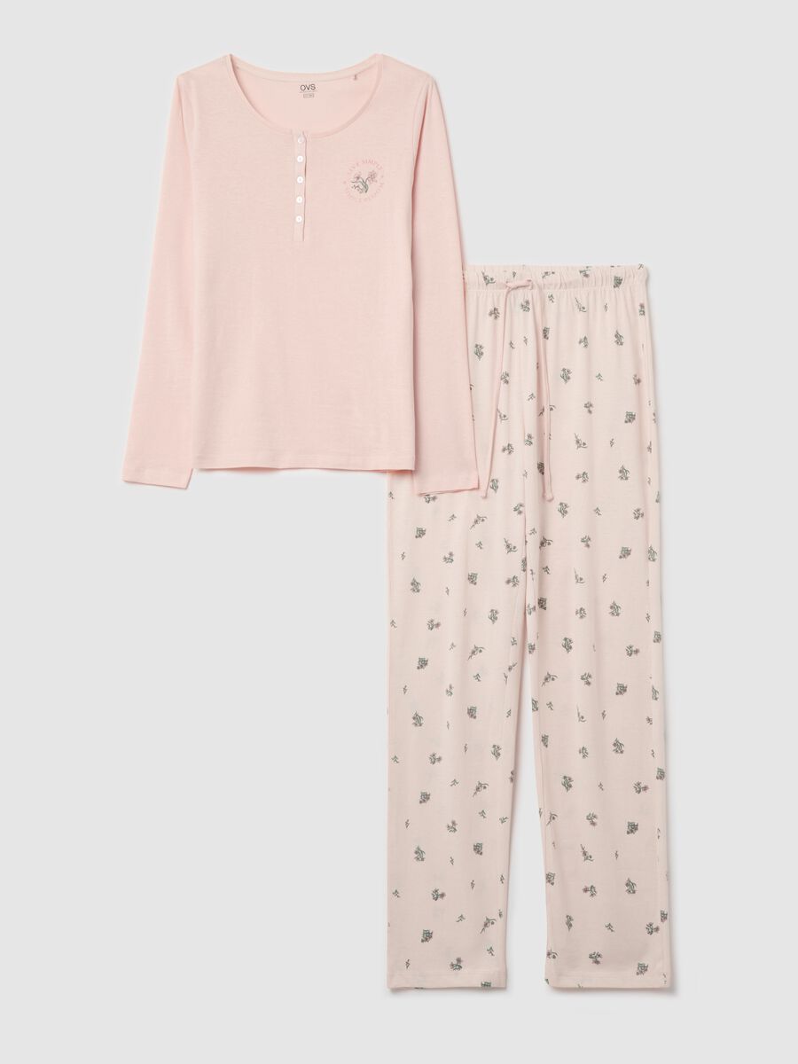 Long pyjamas with small flowers print_4