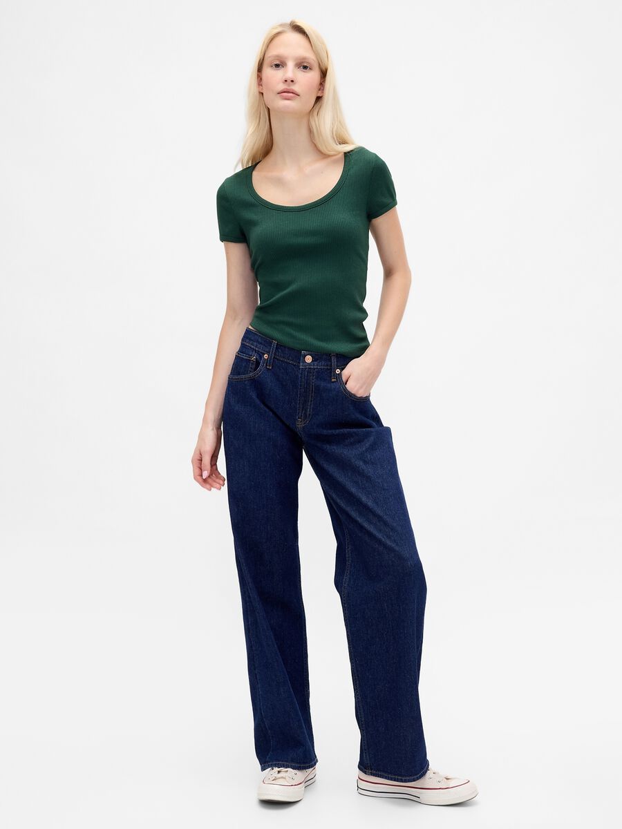 T-shirt verde a maniche corte_2
