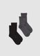 Two-pack of grey and black stretch socks_0
