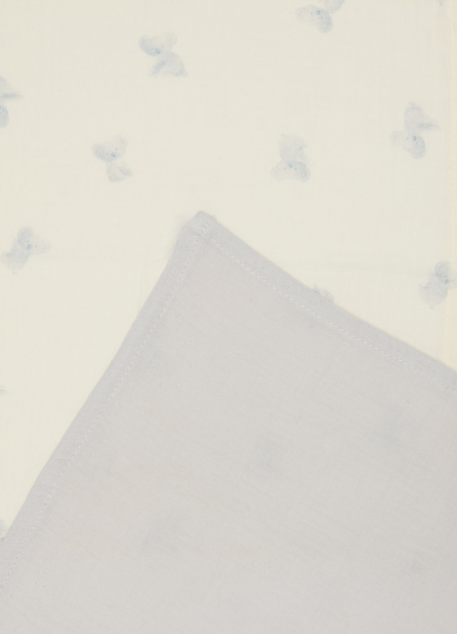 Two-pack of grey and white pure cotton muslin cloths for newborns