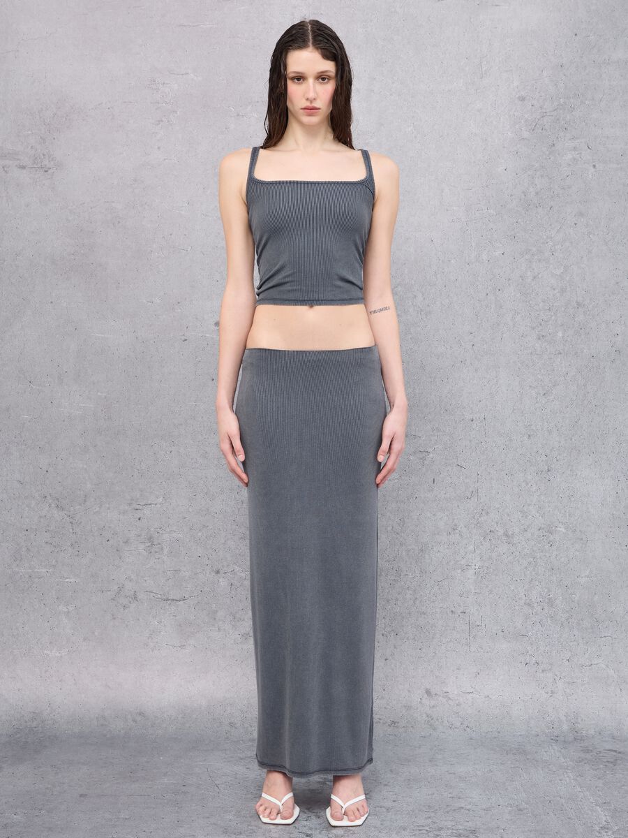 Vintage Grey Long Skirt_1