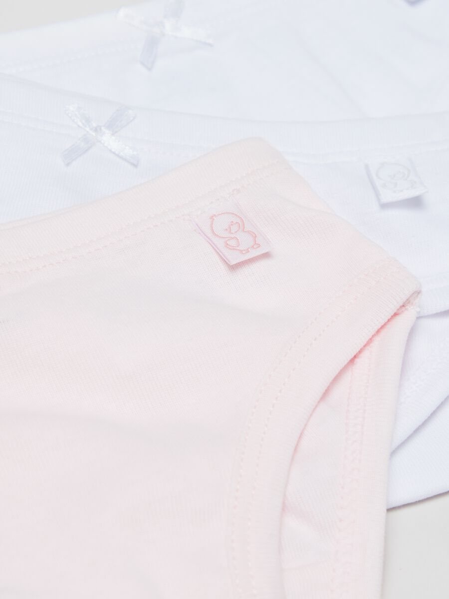 Tripack slip in cotone con fiocchetto _2