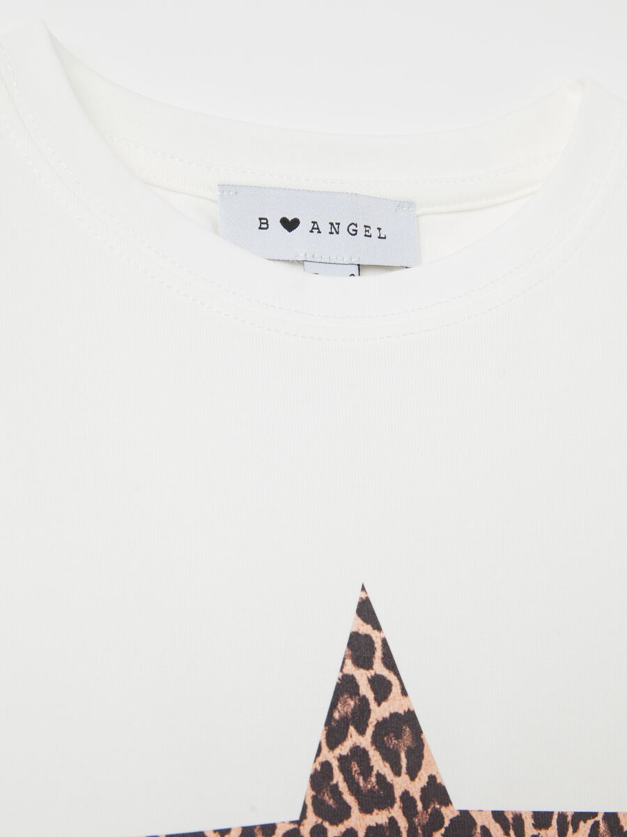 T-shirt in cotone stretch con stampa_5