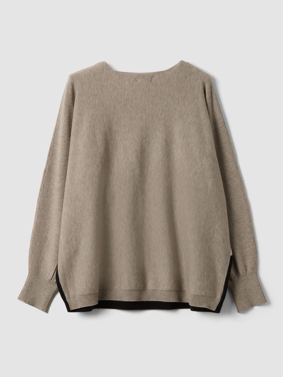 Multicolour viscose-blend jumper with contrast pattern, regular fit_2