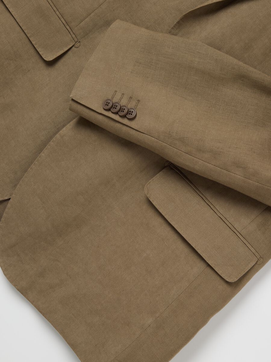 Plus Size oversized blazer in linen_5