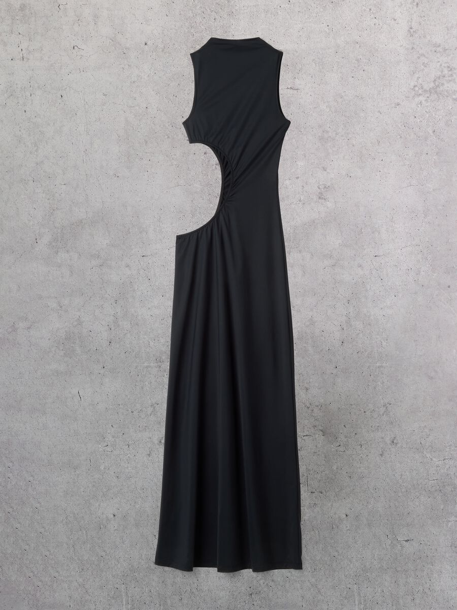 Cut-Out Long Dress Black_6