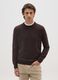Brown crew neck sweater regular fit_1
