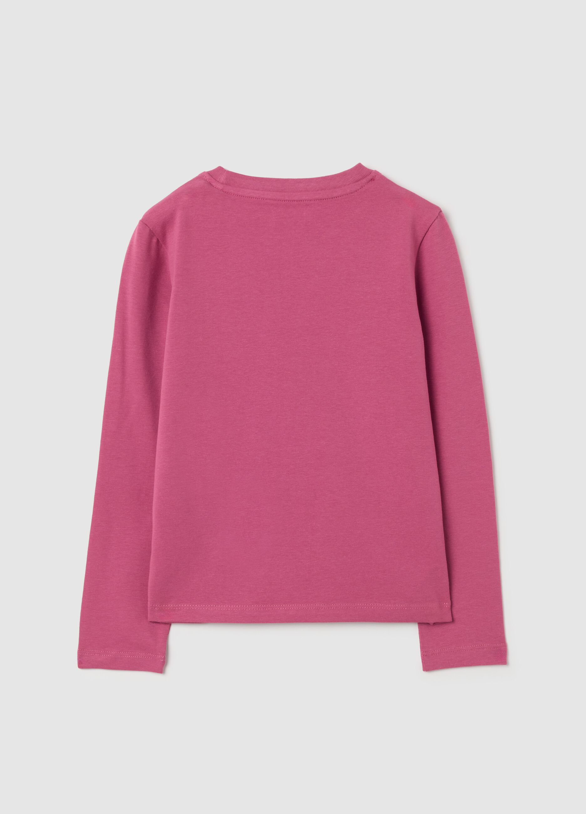 Maglietta da ragazza in cotone elasticizzato multicolor regular fit