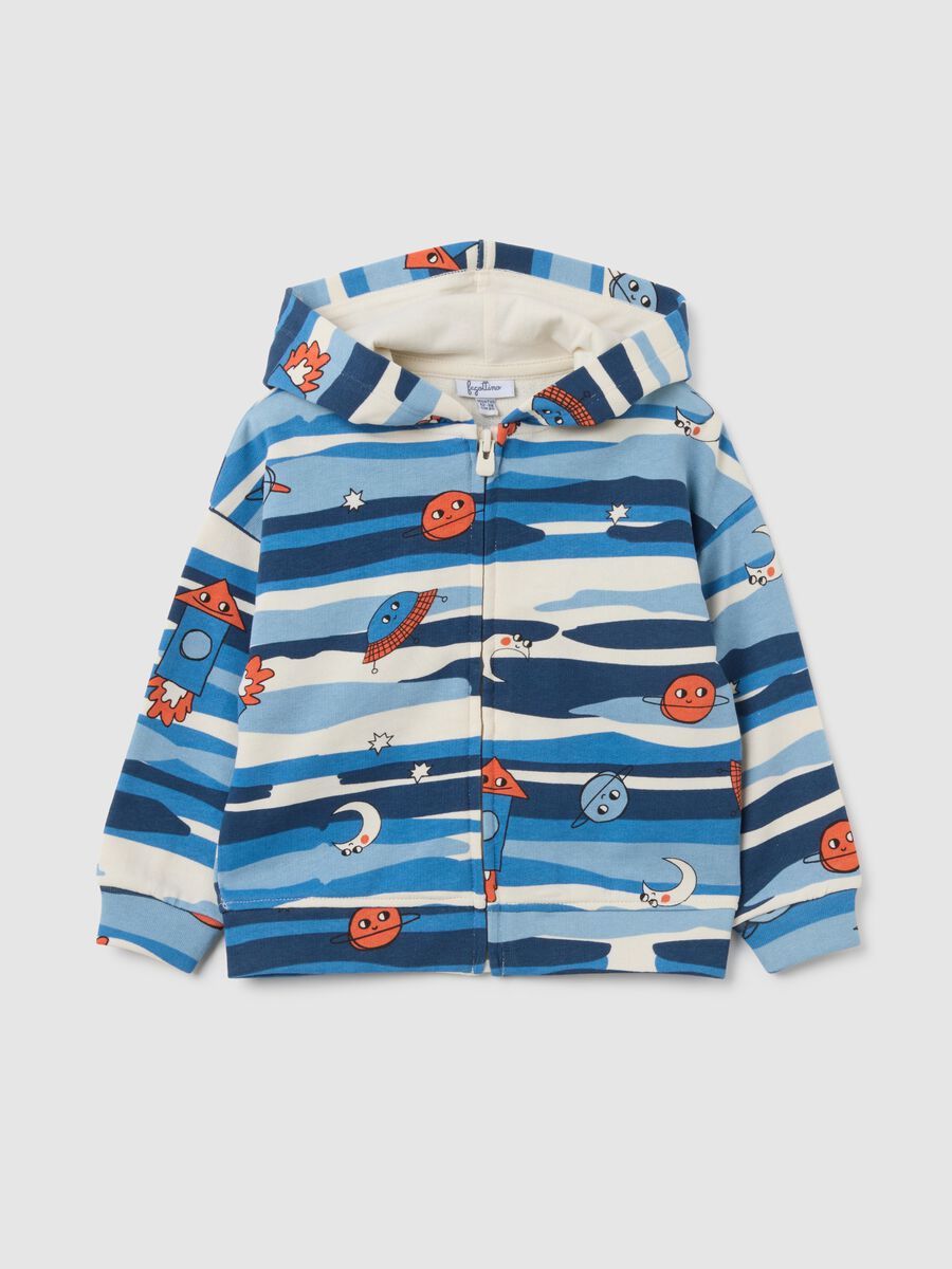 Children's multicolour pure cotton sweatshirt with relaxed fit_0