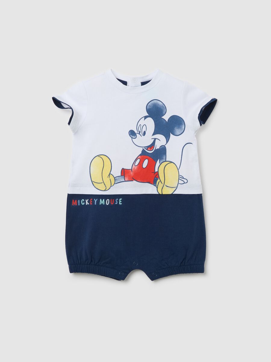 Blue and white Mickey Mouse newborn bodysuit_0