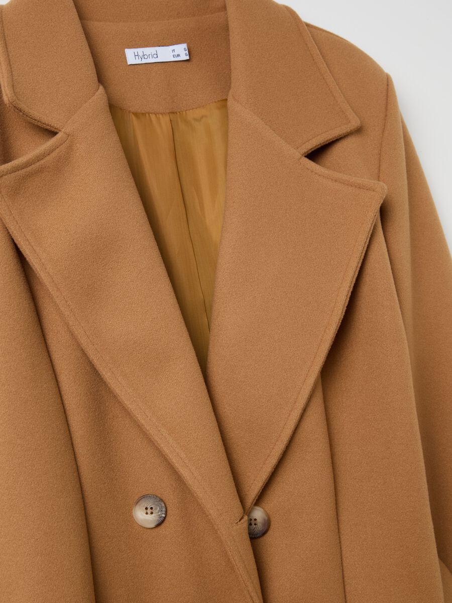 Double-breasted trench coat in cloth with belt_5