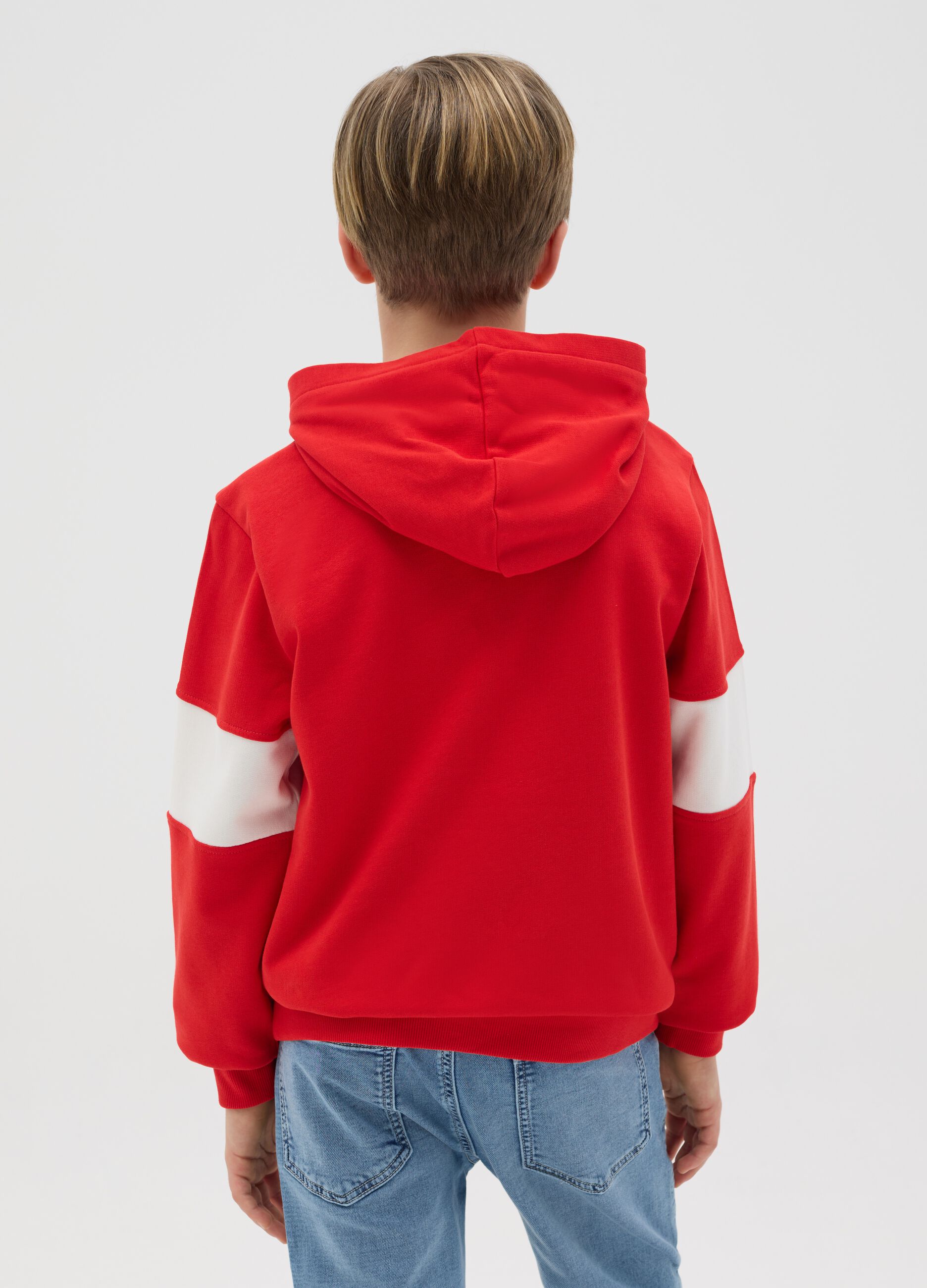 Sweatshirt with hood and "Break Rules" print
