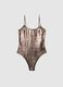 Body in tessuto elasticizzato marrone fitted_4