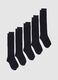 Set of Blue Stretch Cotton Long Socks Multipack_0
