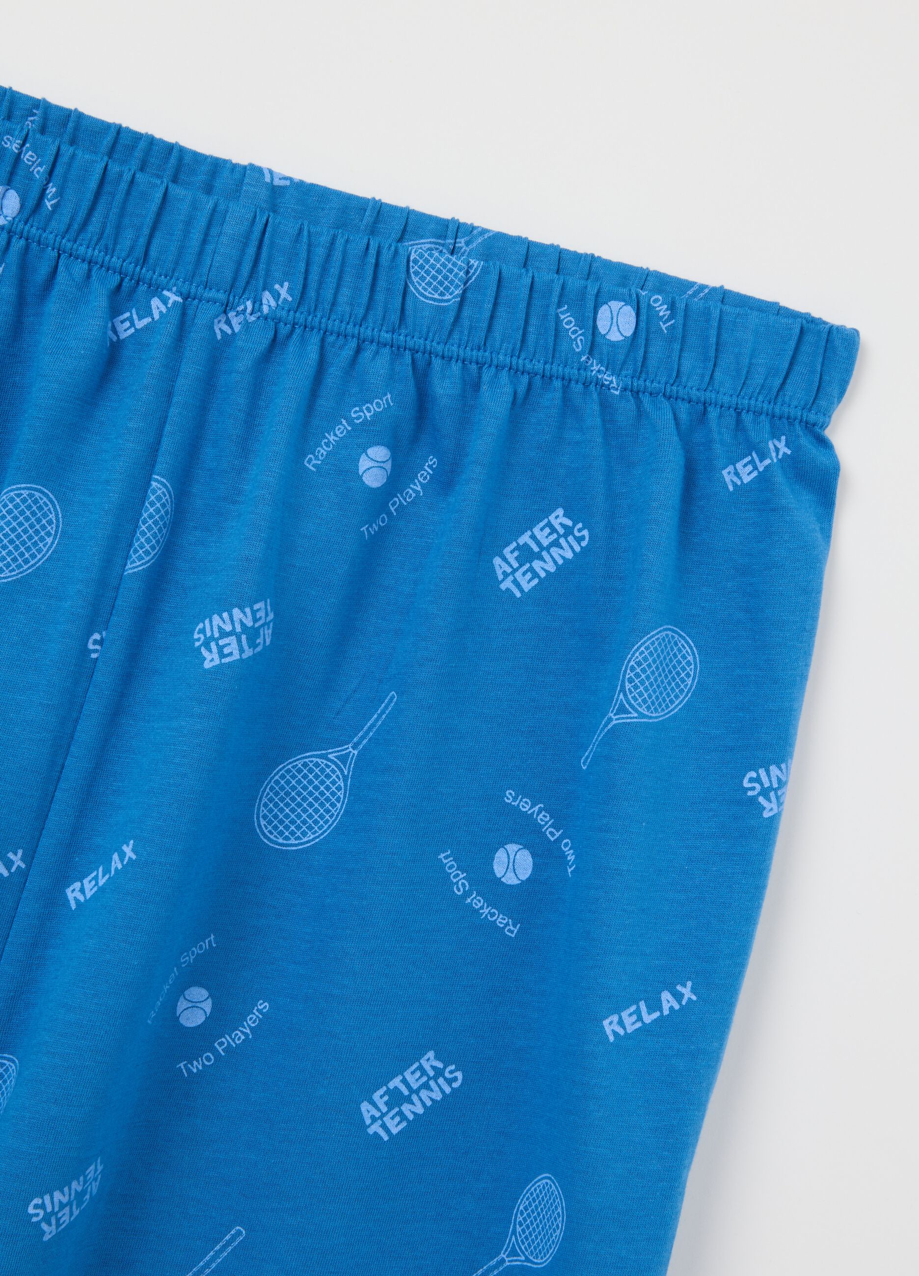 Boys' pure cotton blue regular fit set