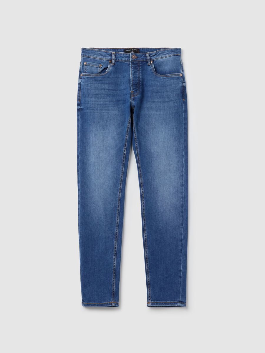 Slim-fit jeans with fading_4