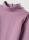 T-shirt viola in cotone organico elasticizzato con colletto rialzato_2
