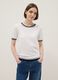 White viscose blend regular fit t-shirt with contrast collar_1