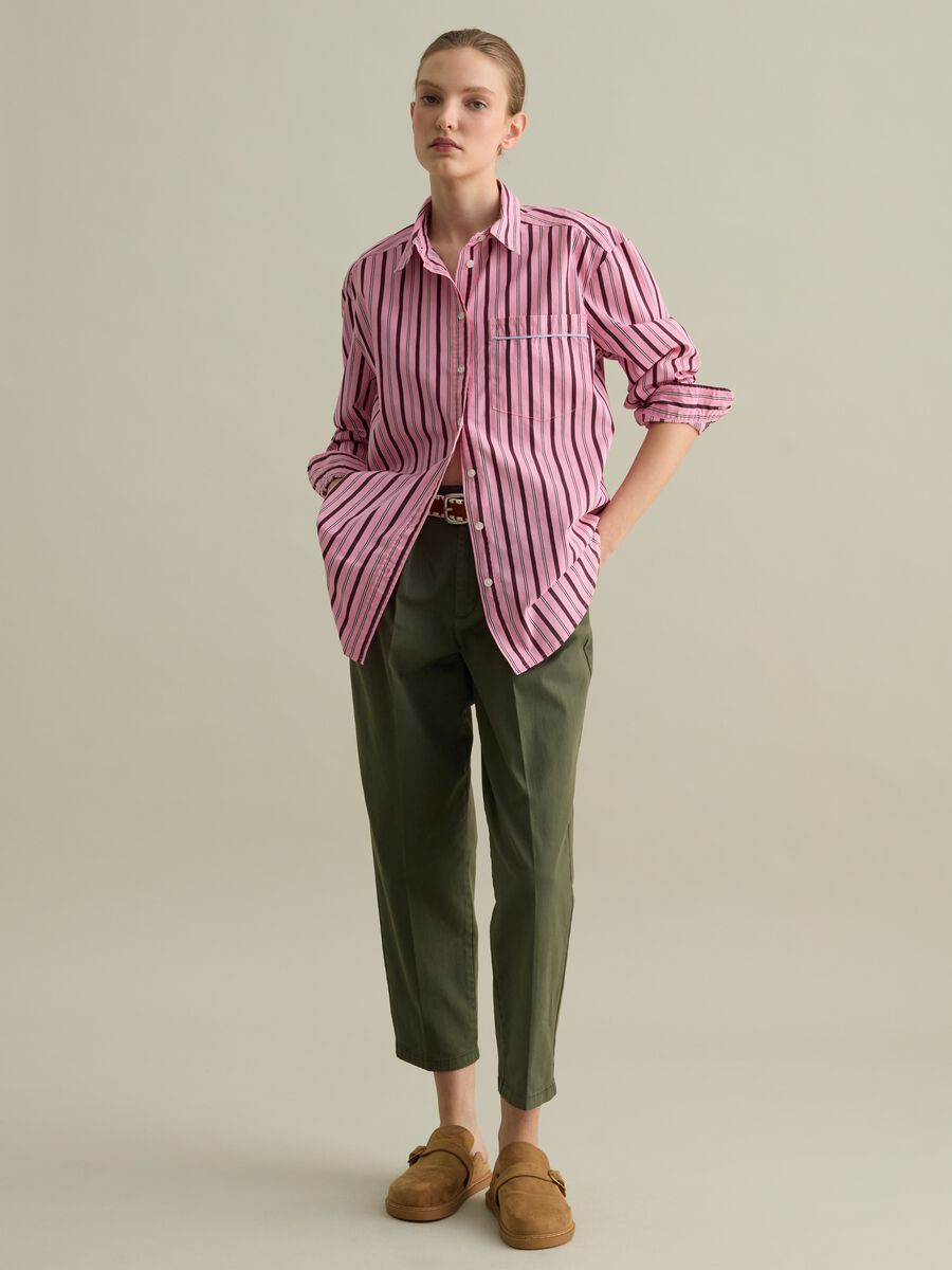 Striped Oxford shirt with pocket_1